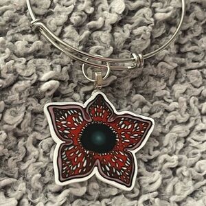 Floral Charm Silver Bracelet